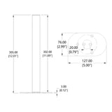 FixtureDisplays® 5 X 3 X 12" Bag Roll Holder 700225