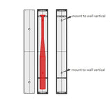 Junior Size Clear Acrylic Baseball Bat Display Small 31.5X4X4 Wall Mount Table Top Bat Holder Glorifier Please Confirm with Us You Checked Dims Will Fit Your Bat Size Verification Required 100089