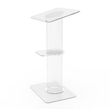 Clear Church Pulpit Event Lectern Plexiglass Acrylic Debate Podium School Simplicy Design 23.3" Wide 10060