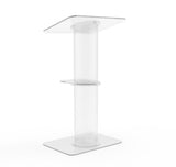 Clear Church Pulpit Event Lectern Plexiglass Acrylic Debate Podium School Simplicy Design 23.3" Wide 10060