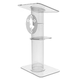 Clear Church Pulpit Event Lectern Plexiglass Acrylic Debate Podium School Simplicy Design 23.3" Wide 10060+16780+12152