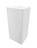 White MDFWood Floor Standing Charity Box Donatoin Suggestion Ballot Box 15X15X31