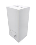 White MDFWood Floor Standing Charity Box Donatoin Suggestion Ballot Box 15X15X31