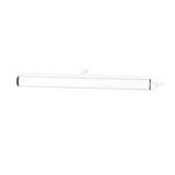 18mm (nominal 3/4") Diameter X 24" Long Acrylic Rod Plexiglass Stick ClearLucite 10131-24"