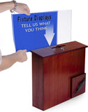 15"W x 13"H x 3.7"D,Suggestion box,Donation box,mail box,with clear acrylic sign holder 102704 RM