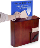 15"W x 13"H x 3.7"D,Suggestion box,Donation box,mail box,with clear acrylic sign holder 102704 RM