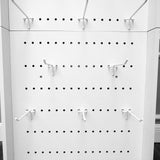 2-Sided Pegwall Spin Floor Rack Display Wood Merchandiser 32 Peg Hooks 18X18X66"