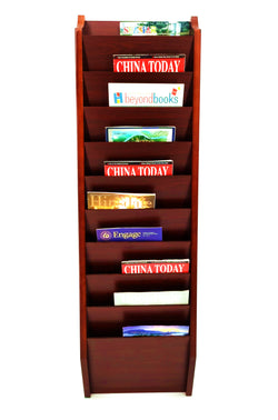 Wall mount magazine rack display waiting room organizer file holder storage slot