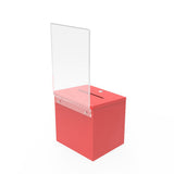 Red Metal Donation Box Suggestion Fund Raising Collection Charity Ballot Box