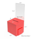 Red Metal Donation Box Suggestion Fund Raising Collection Charity Ballot Box