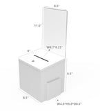 White Metal Donation Box Suggestion Fund Raising Collection Charity Ballot Box