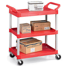 Rubbermaid Xtra Carts With Aluminum Uprights - 33-5/8"Wx18-3/8"D Shelf - Red 1119086