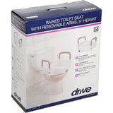 Elevated Raised Toilet Seat with Removable Padded Arms 1119153