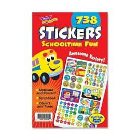 Trend® Schooltime Fun Sticker Pad, 5-3/4" x 9-1/2", 738 Stickers/Pack 1119277