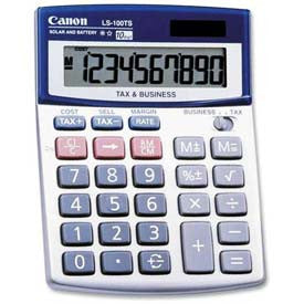 Canon® Handheld Calculator, LS154TG, 12-Digit, Dual Power, 3-1/8" X 4-3/4" X 2/5", Ebony 1119376