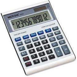 Victor® 12-Digit Desktop Calculator, 6500, W/Loan Wizard, 5-3/4" X 7-7/8" X 1-3/4", Silver 1119427