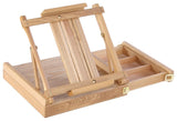 Wood Art Easel for Table Top with Storage Compartment, Tilting - Natural 119068