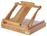 Wood Art Easel for Table Top with Storage Compartment, Tilting - Natural 119068