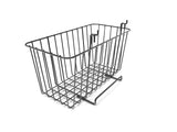 12 x 6 Wire Rectangular Basket for Gridwall or Slatwall - Black 119076