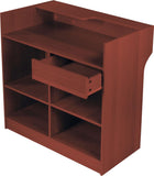 Cherry Cash Wrap w/ Adjustable Shelves & Pull Out Drawer 119146