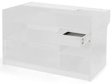 White Cash Wrap w/ Adjustable Storage Shelves & Pull Out Drawer 119151