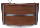 69.5”w Reception Desk with Arc Design, Thermo-Fused Melamine, Wood Finish – Cherry 119159