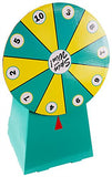 Cardboard Prize Wheel with 10 Numbered Slots, Countertop - Teal & Yellow 119552