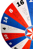 Cardboard Prize Wheel with 18 Numbered Slots, Floorstanding - Red, White & Blue 119554