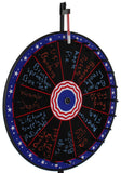 Adjustable Write-on Prize Wheel with 12 Slots, Floorstanding - Black & Blue 119559