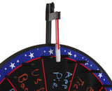 Adjustable Write-on Prize Wheel with 12 Slots, Floorstanding - Black & Blue 119559