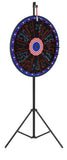 Adjustable Write-on Prize Wheel with 12 Slots, Floorstanding - Black & Blue 119559