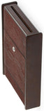 Wooden Ballot Box for Tabletop or Wall, Locking Hinged Door - Mahogany 119590