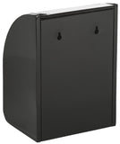 Metal Ballot Box with Lock, Wall Mount or Countertop, Curved Front Design - Black 119596