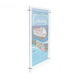 24 x 36 Acrylic Sign Holder for Wall, Standoff Hardware - Clear 119947