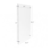 24 x 36 Acrylic Sign Holder for Wall, Standoff Hardware - Clear 119947