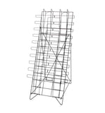 10-Tiered Wire Literature Stand for Floor, 20 Pockets for Magazines, Header - Black 119963