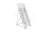 10-Tiered Wire Literature Stand for Floor, 20 Pockets for Magazines, Header - Black 119963