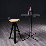 31.5X42" Tall Cocktail High Table Easy Fold Black Party Tradeshow Mobile Desk 119990