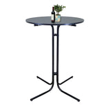 31.5X42" Tall Cocktail High Table Easy Fold Black Party Tradeshow Mobile Desk 119990