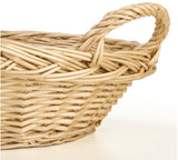 Oval Wicker Basket w/ 2 Side Handles 120008