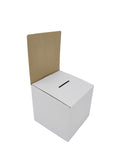 10PK 6x6x12" Tip Box Donation Charity Foundraising Youth Tithes Coin Collection 15069 White