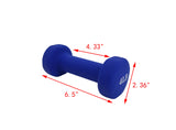 Women's Neoprene Coated Dumbbell  Workout Weight 4LBS BLUE Color