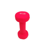 Women's Neoprene Coated Dumbbell  Workout Weight 4LBS PINK Color