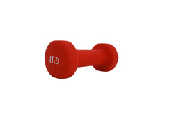 Women's Neoprene Coated Dumbbell  Workout Weight 4LBS RED Color