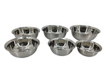 Stainless Steel Mixing Bowls 6Pk Nesting Cook Bake 1, 1.5, 2, 2.5, 3, 4 Quarts