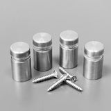 FixtureDisplays® 4 Pieces Stainless Steel Wall Mount Glass Standoff Holder Screw Nails 0.5 X 0.787 inches Advertising Nails Nuts 15689-4PK