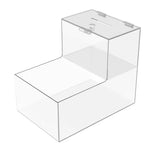 Locking Acrylic Fundraising Donation Box W/ Lock Product Compartment Give N Take