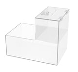 Locking Acrylic Fundraising Donation Box W/ Lock Product Compartment Give N Take