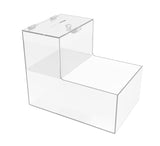 Locking Acrylic Fundraising Donation Box W/ Lock Product Compartment Give N Take