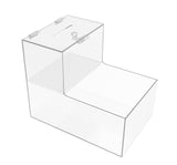 Locking Acrylic Fundraising Donation Box W/ Lock Product Compartment Give N Take